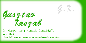 gusztav kaszab business card